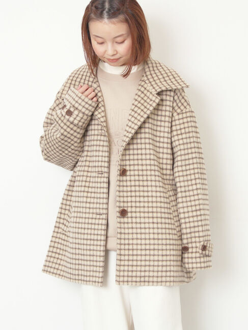 Samansa Mos2「シャギーチェックコート」|その他|