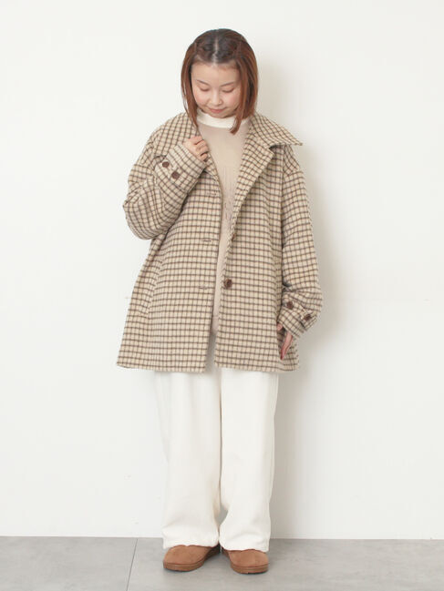 Samansa Mos2「シャギーチェックコート」|その他|