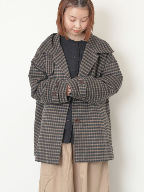Samansa Mos2「シャギーチェックコート」|その他|