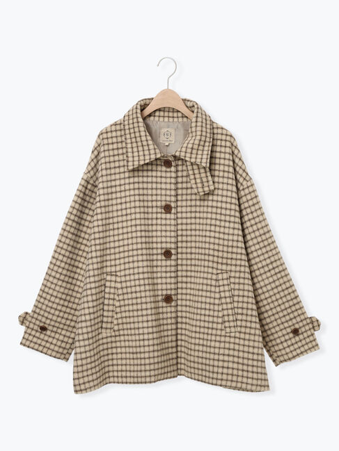 Samansa Mos2「シャギーチェックコート」|その他|