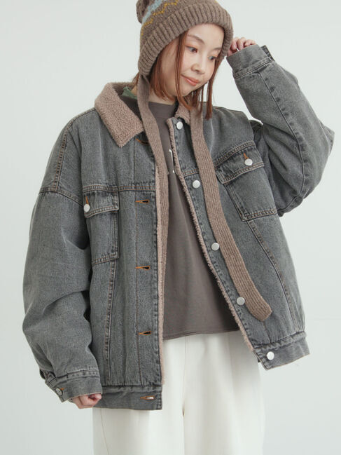 Samansa Mos2「デニムボアジャケット」|その他|