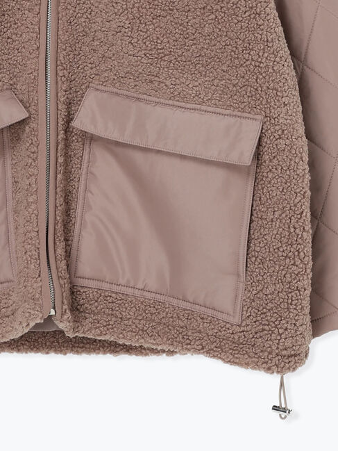 Samansa Mos2 blue「スタンドボアキルトジャケット」|その他|