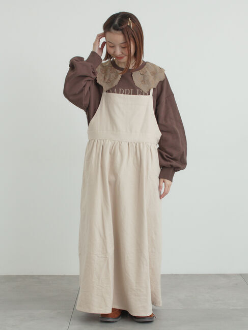 Samansa Mos2「裏毛3Dレース襟付きスウェット」|Tシャツ・カットソー|