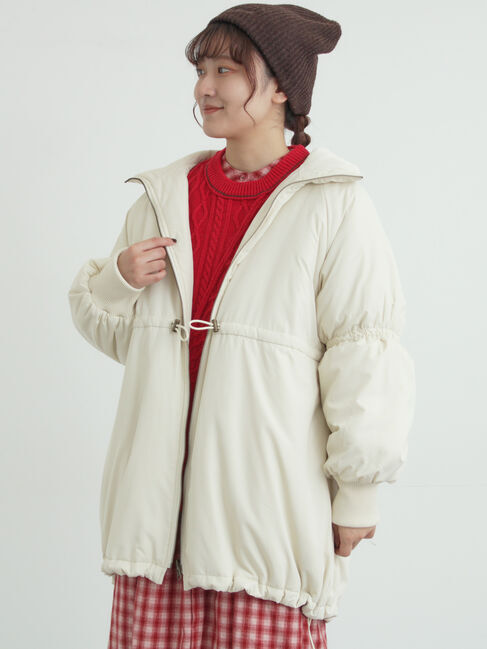 Samansa Mos2「【リバーシブル】キャンディースリーブ中綿コート」|ブルゾン・スタジャン|