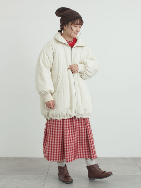 Samansa Mos2「【リバーシブル】キャンディースリーブ中綿コート」|ブルゾン・スタジャン|