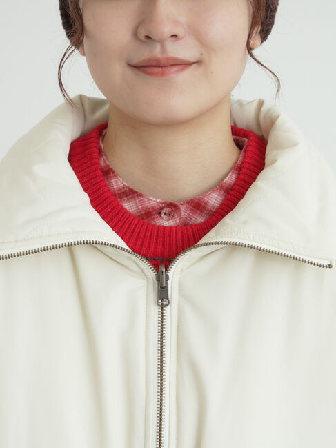 Samansa Mos2「【リバーシブル】キャンディースリーブ中綿コート」|ブルゾン・スタジャン|