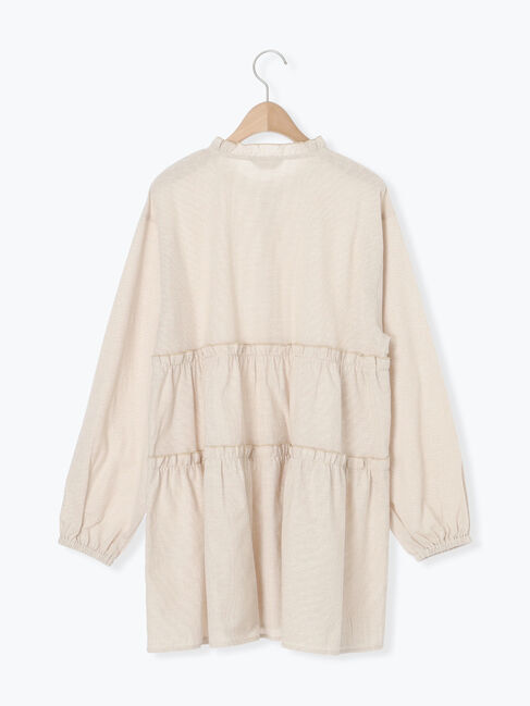 Samansa Mos2「柄アソートティアードフリルチュニック」|シャツ・ブラウス|