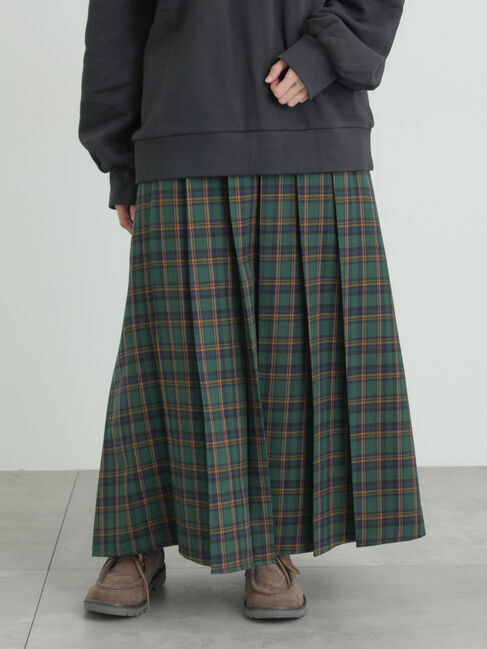 Samansa Mos2「【帯電防止裏地】柄アソートプリーツスカート」|スカート|グリーン