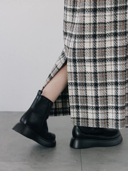 Samansa Mos2 blue「チェック柄スカート」|スカート|