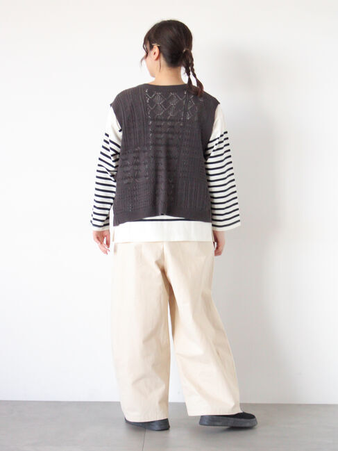 Samansa Mos2「【M/Lサイズ】タックワイドパンツ」|その他|