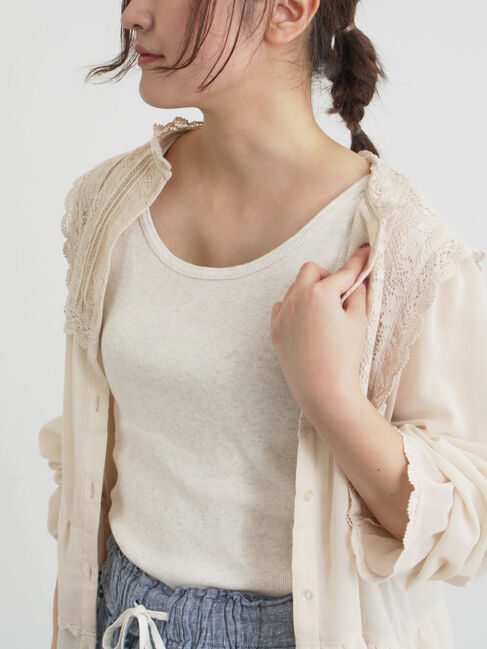 Samansa Mos2「テレコノースリ」|Tシャツ・カットソー|