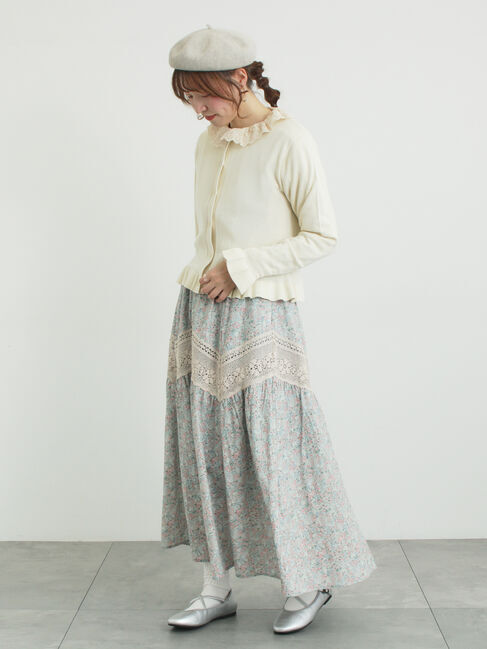 Samansa Mos2「フリルニットカーディガン」|カーディガン|