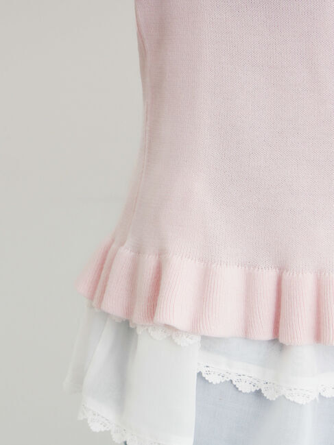 Samansa Mos2「フリルニットカーディガン」|カーディガン|