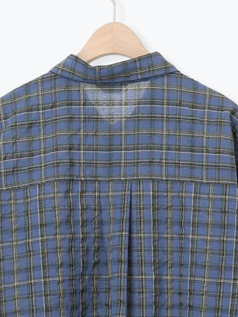 Samansa Mos2「ポコポコチェックオーバーシャツ」|シャツ・ブラウス|