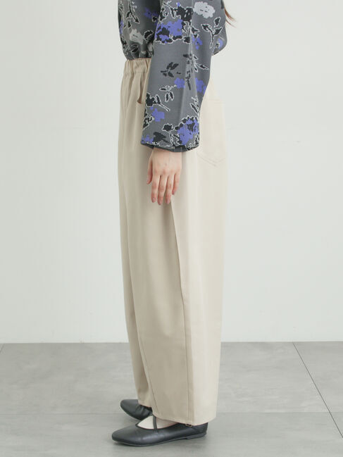 Samansa Mos2「サイド深タックバレルパンツ」|その他|