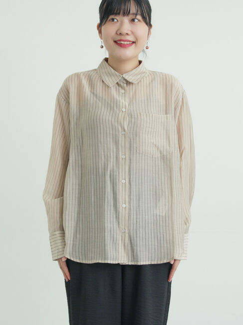 Samansa Mos2「柄アソートシアーシャツ」|シャツ・ブラウス|