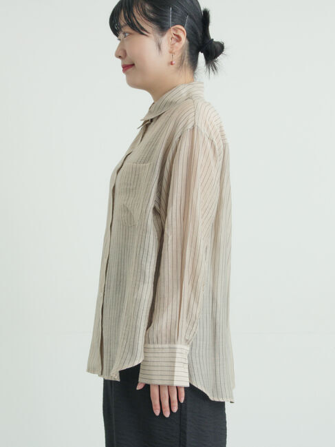 Samansa Mos2「柄アソートシアーシャツ」|シャツ・ブラウス|