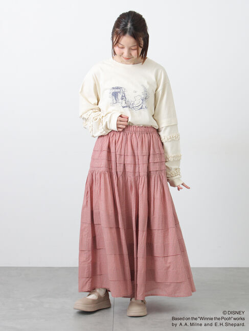 Samansa Mos2「【Disney】くまのプーさん袖フリルロンT」|Tシャツ・カットソー|