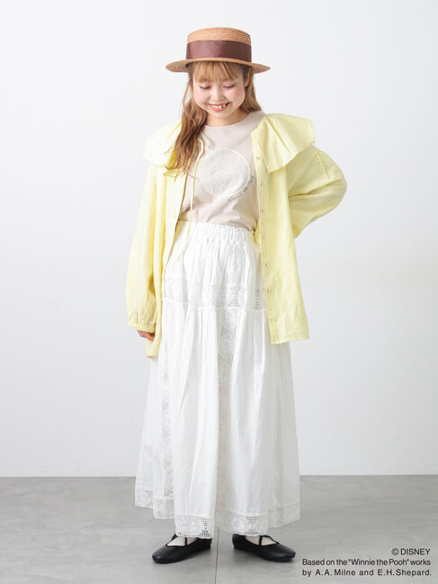 Samansa Mos2「【Disney】くまのプーさんレースモチーフTシャツ」|Tシャツ・カットソー|