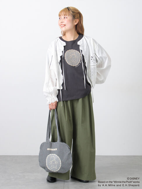 Samansa Mos2「【Disney】くまのプーさんレースモチーフTシャツ」|Tシャツ・カットソー|
