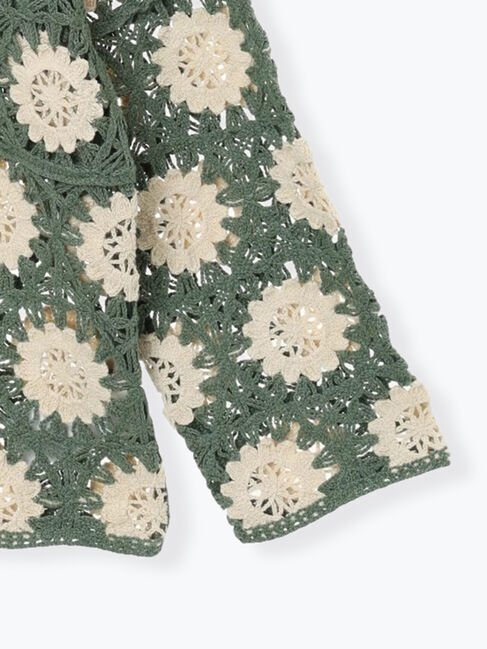 Samansa Mos2「モチーフ編みニットプルオーバー」|ニット・セーター|