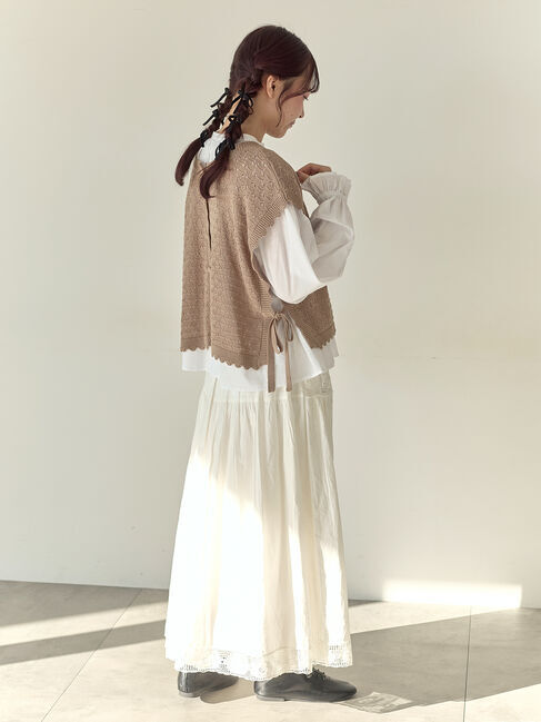 Samansa Mos2「【Cross&times;Staff】前後2WAYニットベスト」|ダウンベスト・ベスト|