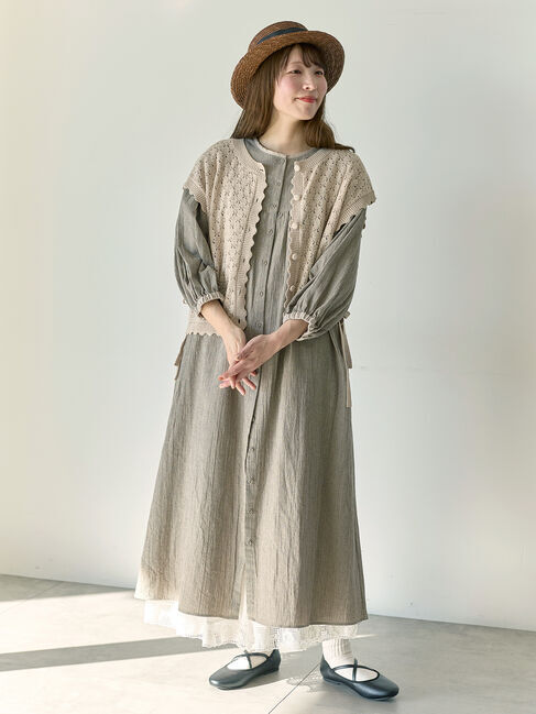 Samansa Mos2「【Cross&times;Staff】前後2WAYニットベスト」|ダウンベスト・ベスト|