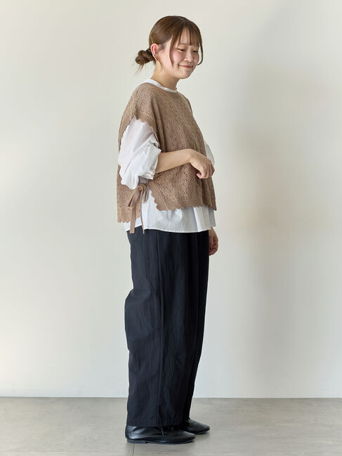 Samansa Mos2「【Cross&times;Staff】前後2WAYニットベスト」|ダウンベスト・ベスト|