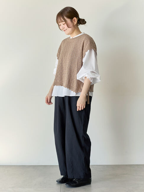 Samansa Mos2「【Cross&times;Staff】前後2WAYニットベスト」|ダウンベスト・ベスト|