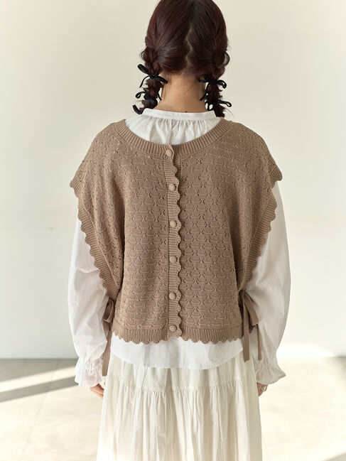 Samansa Mos2「【Cross&times;Staff】前後2WAYニットベスト」|ダウンベスト・ベスト|