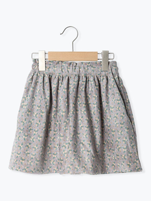 Samansa Mos2 Lagom「コーデュロイ花柄スカート」|スカート|ラベンダー