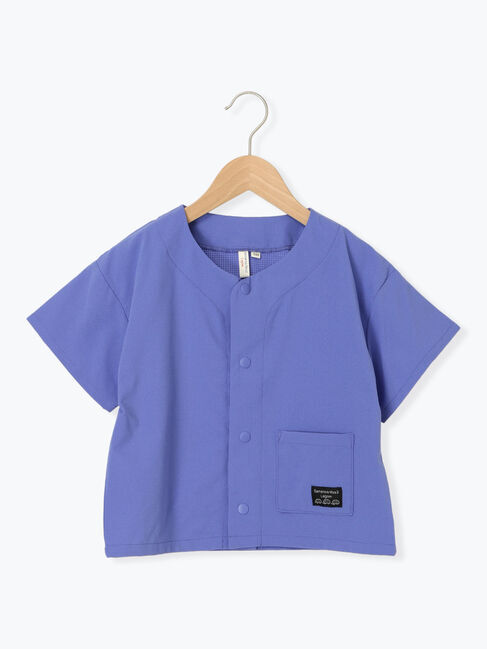 Samansa Mos2 Lagom「【接触冷感】メッシュ半袖シャツ」|シャツ・ブラウス|ブルー