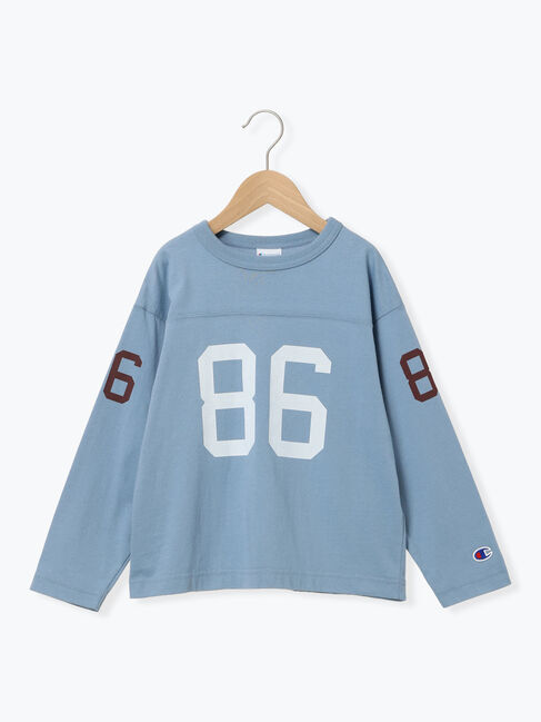 Samansa Mos2 Lagom「【Champion別注】フットボールTシャツ」|Tシャツ・カットソー|ブルー