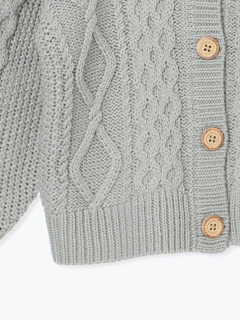 Samansa Mos2 Lagom「【マシンウォッシャブル】ケーブルニットカーディガン」|カーディガン|