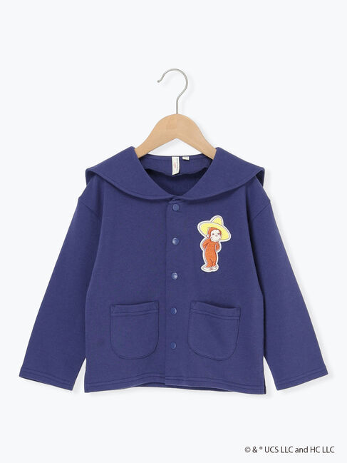 Samansa Mos2 Lagom「【おさるのジョージ】セーラーカラーカーディガン」|カーディガン|ネイビー