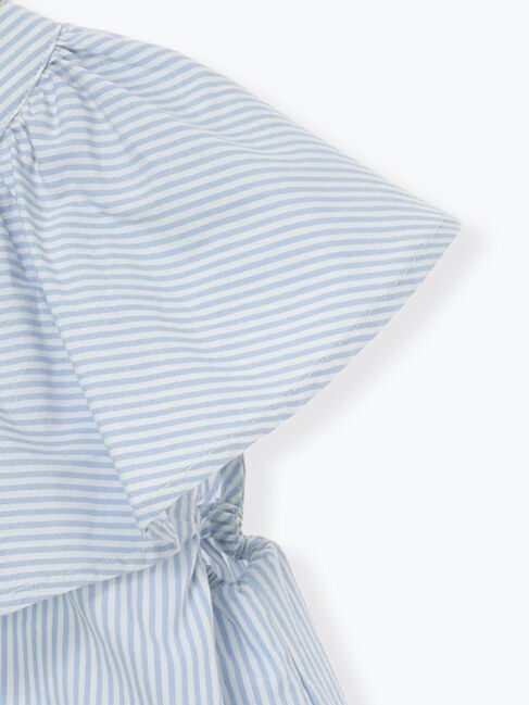 Samansa Mos2 Lagom「☆ストライプ柄ビッグカラーブラウス(セットアップ可)」|シャツ・ブラウス|