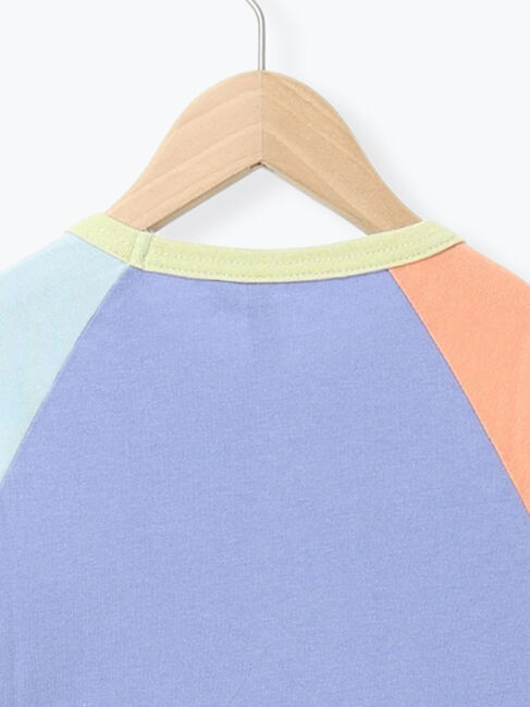 Samansa Mos2 Lagom「クレイジー配色7分袖ラグランT」|Tシャツ・カットソー|