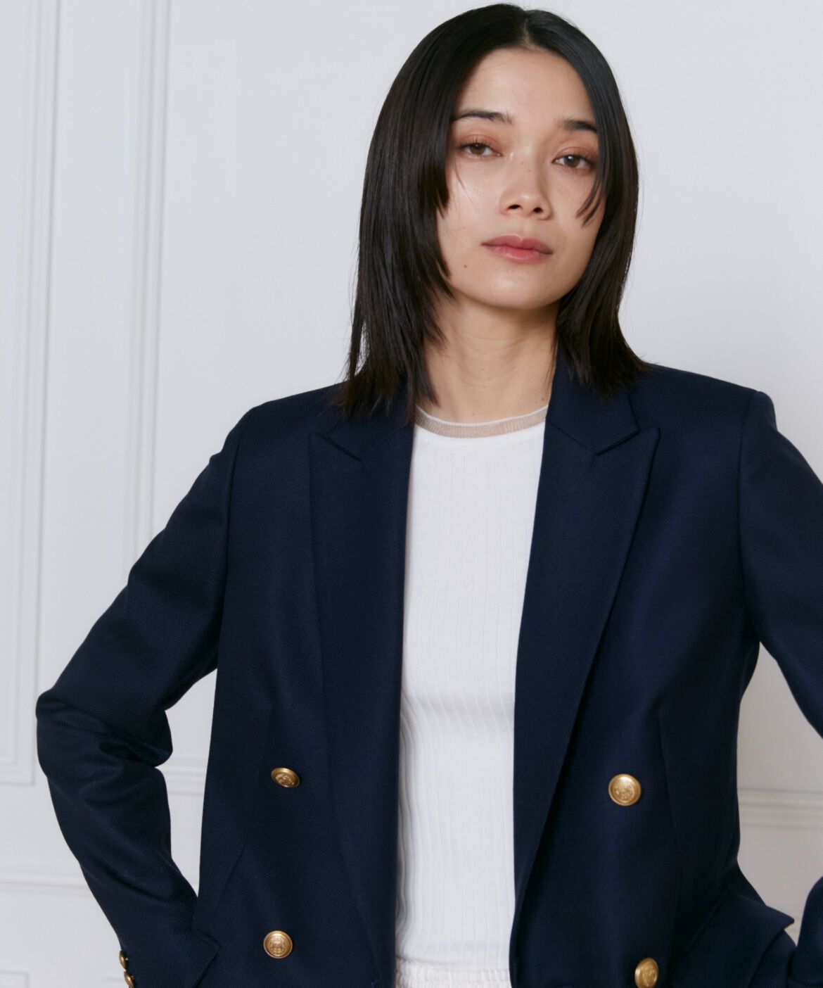 INED「ダブルブレストジャケット」|テーラードジャケット|