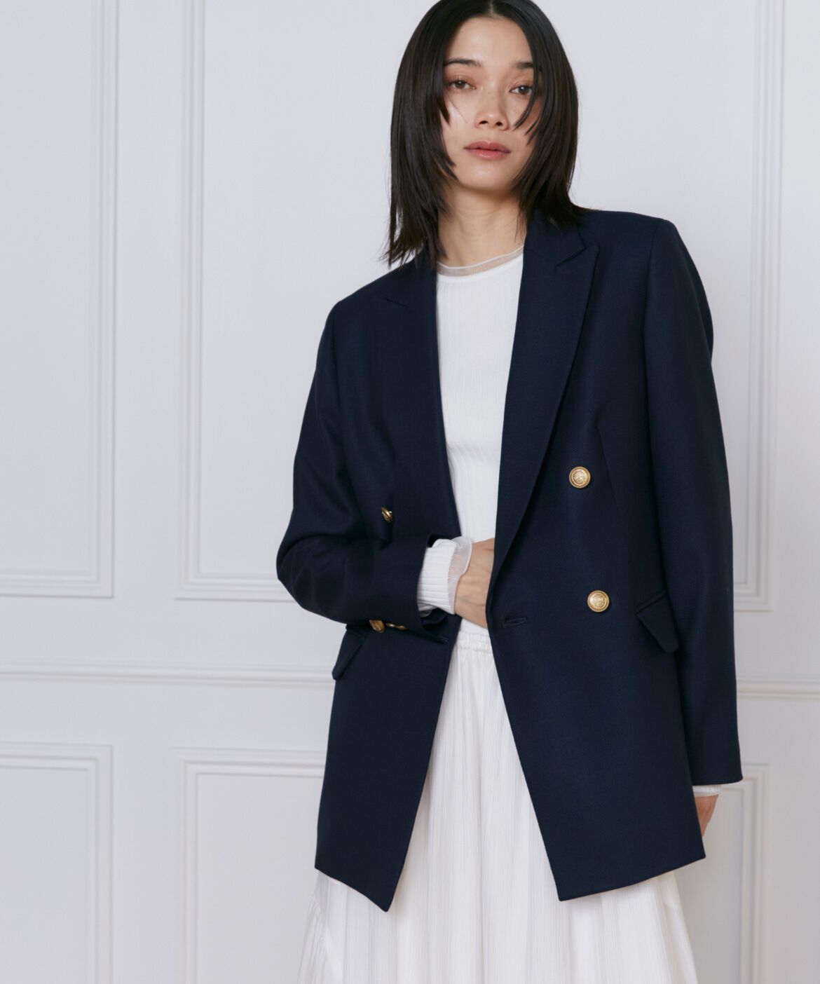 INED「ダブルブレストジャケット」|テーラードジャケット|