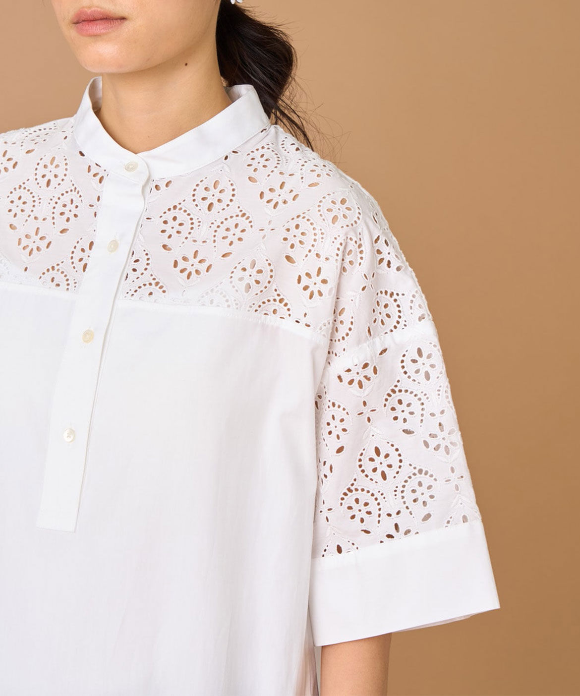 INED「TICCA レースハーフスリーブシャツワンピース TBES-102」|その他|