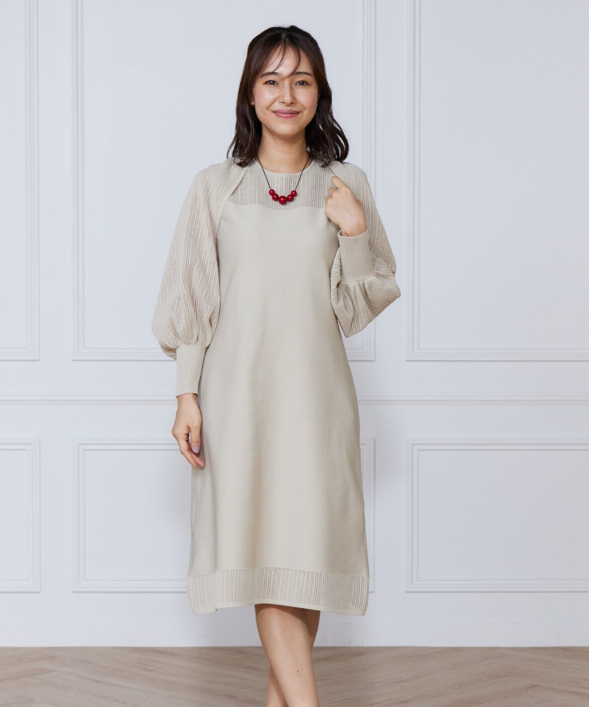 ef-de Black「赤玉ネックレス」|ネックレス|