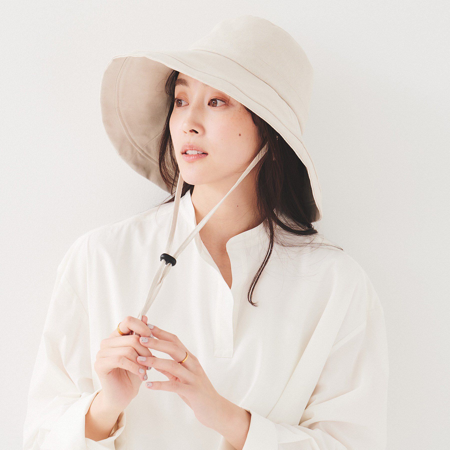 UNTITLED「【遮熱・UVカット・ウォッシャブル】つば広HAT」|ハット|