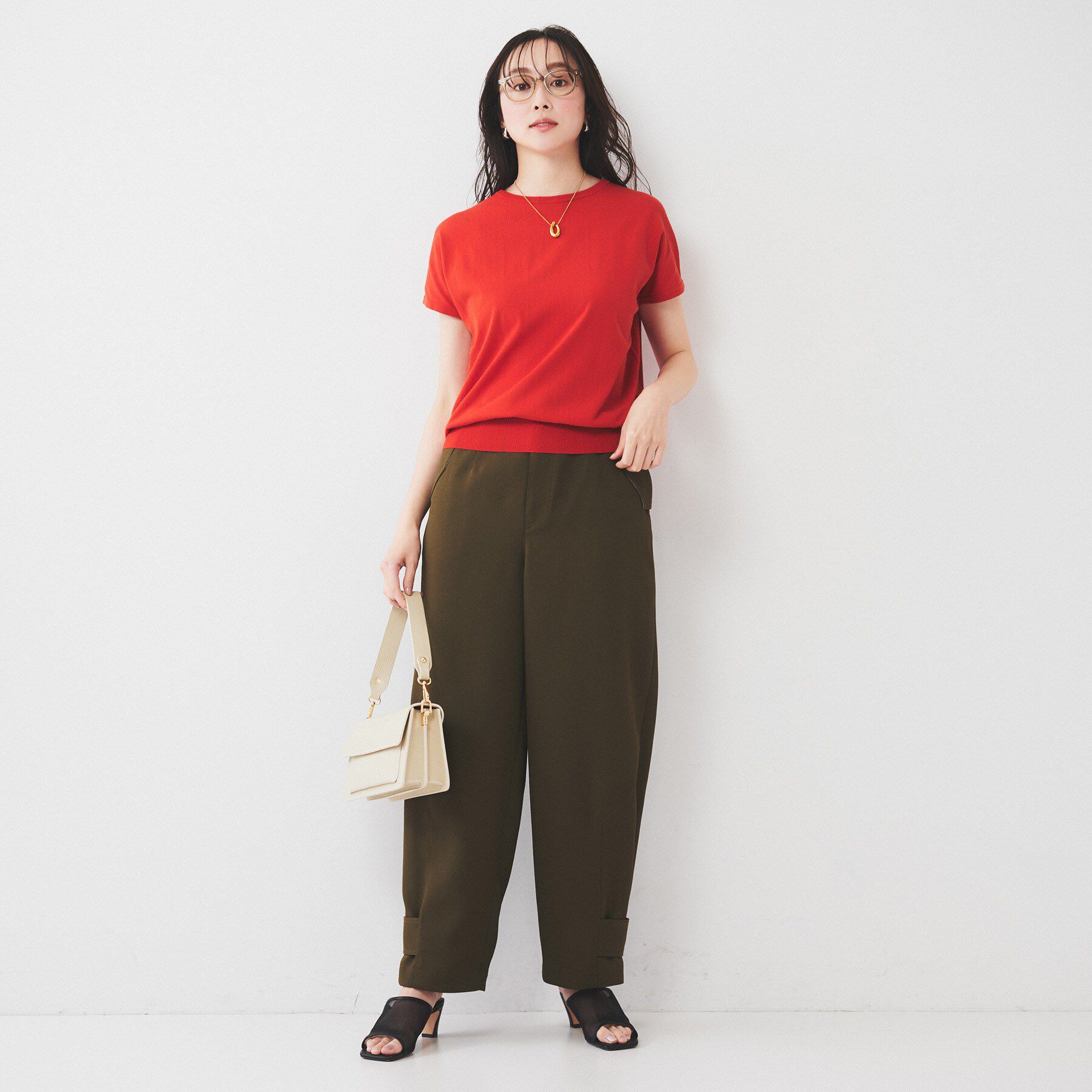 UNTITLED「【11色展開/コットン100/アンサンブル可能】 プルオーバーニット」|ニット・セーター|