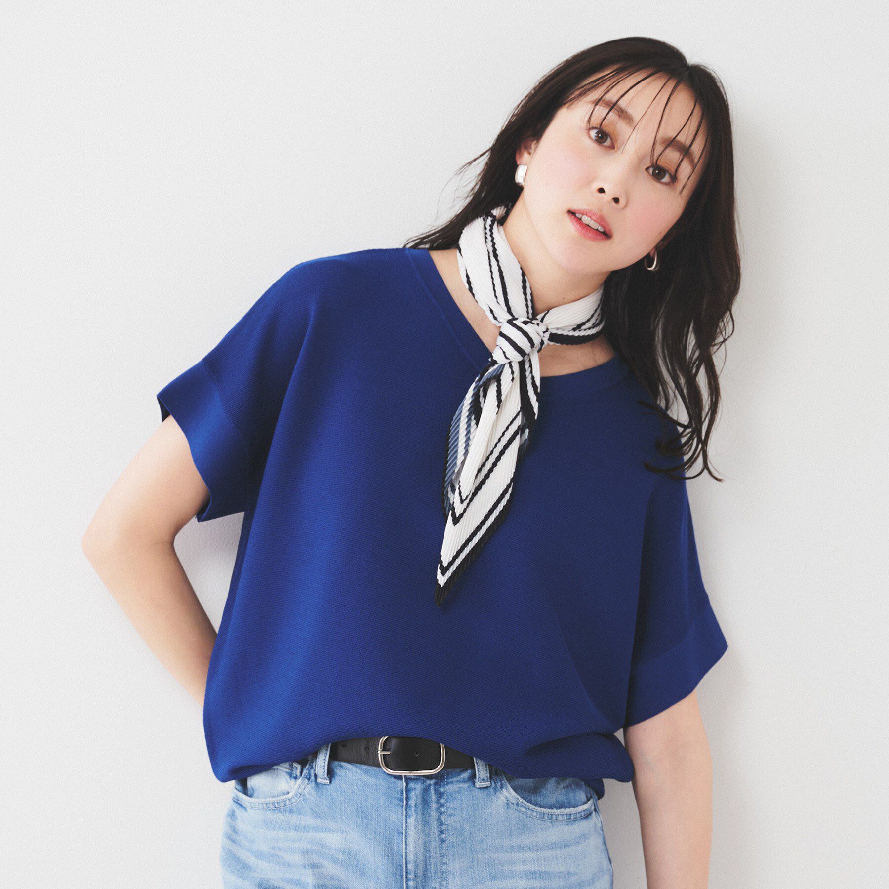 UNTITLED「【12色展開/体型カバー/2way】バウンドスリーブニット」|ニット・セーター|