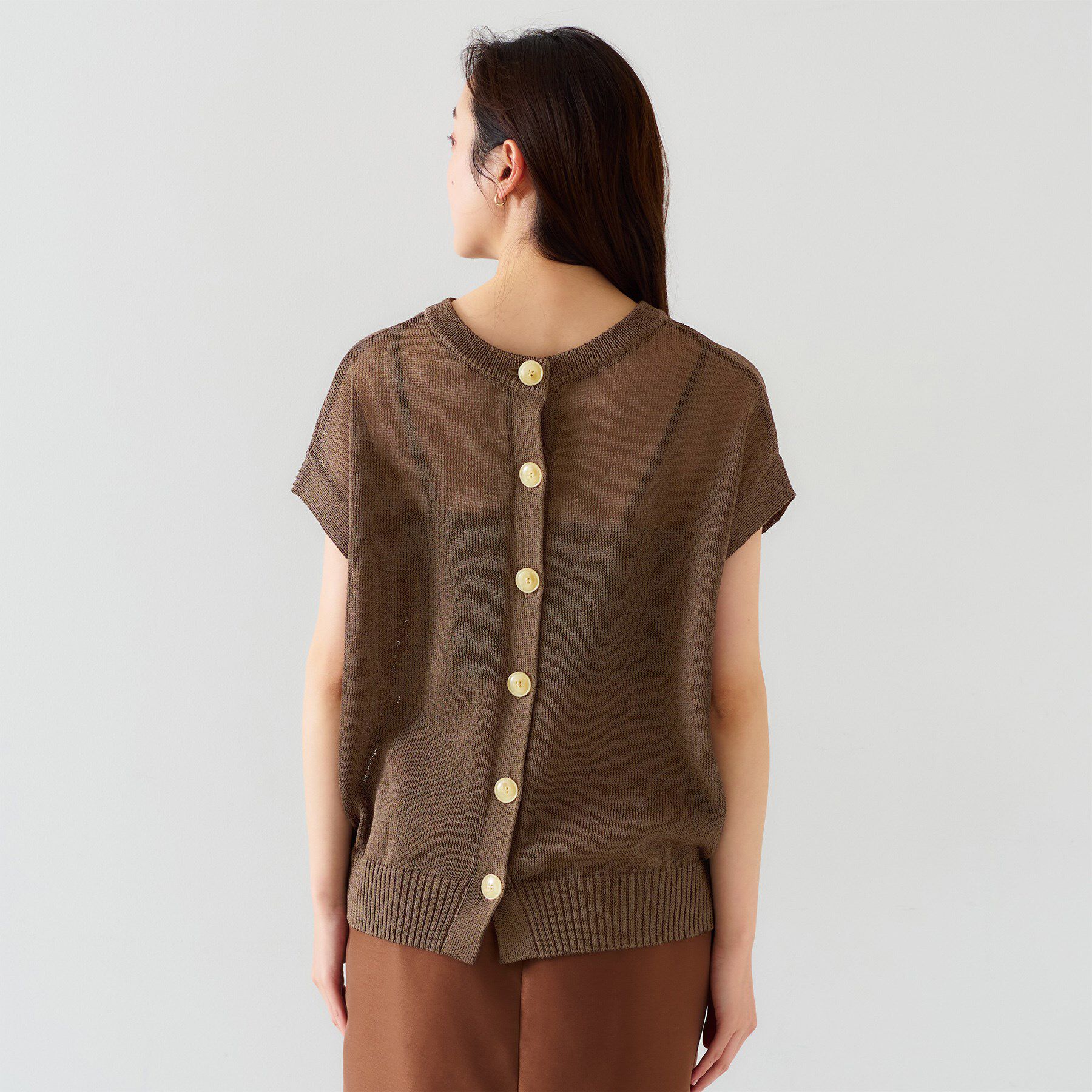 UNTITLED「【前後2WAY/清涼感】コクーンシルエット プルオーバーニット」|ニット・セーター|