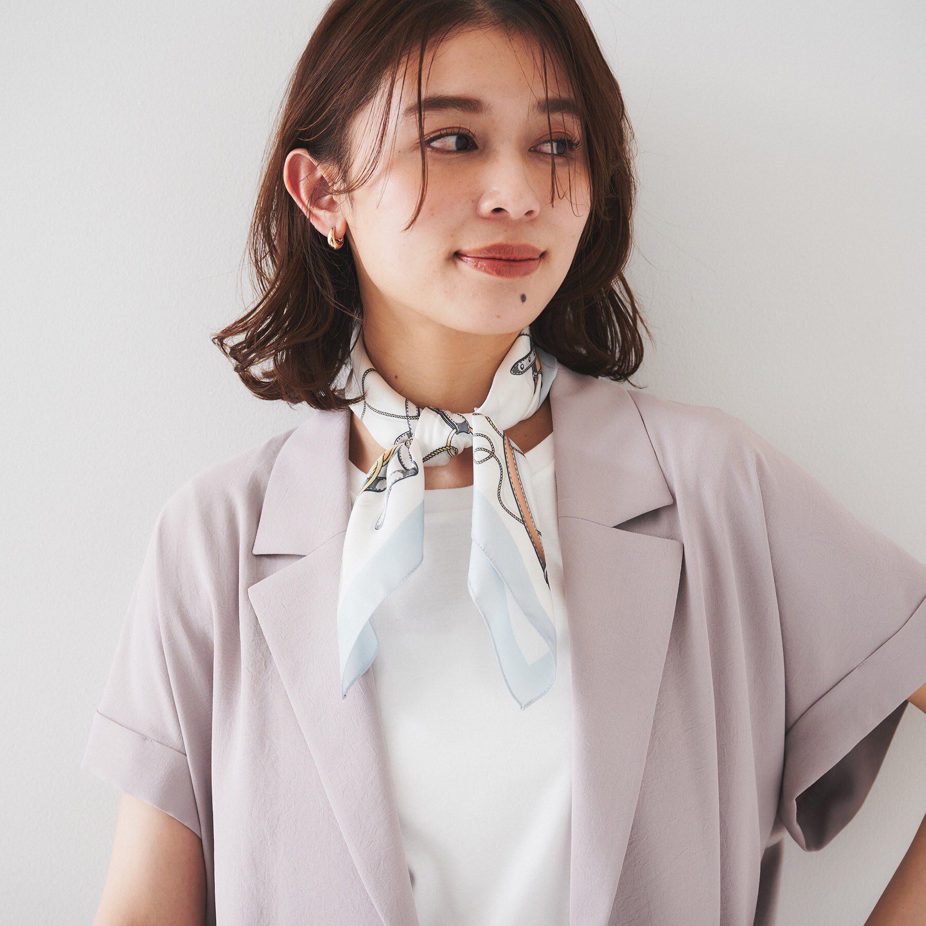 UNTITLED「【手洗い／58cm正方形】チェーンベルトスカーフ」|バンダナ・スカーフ|