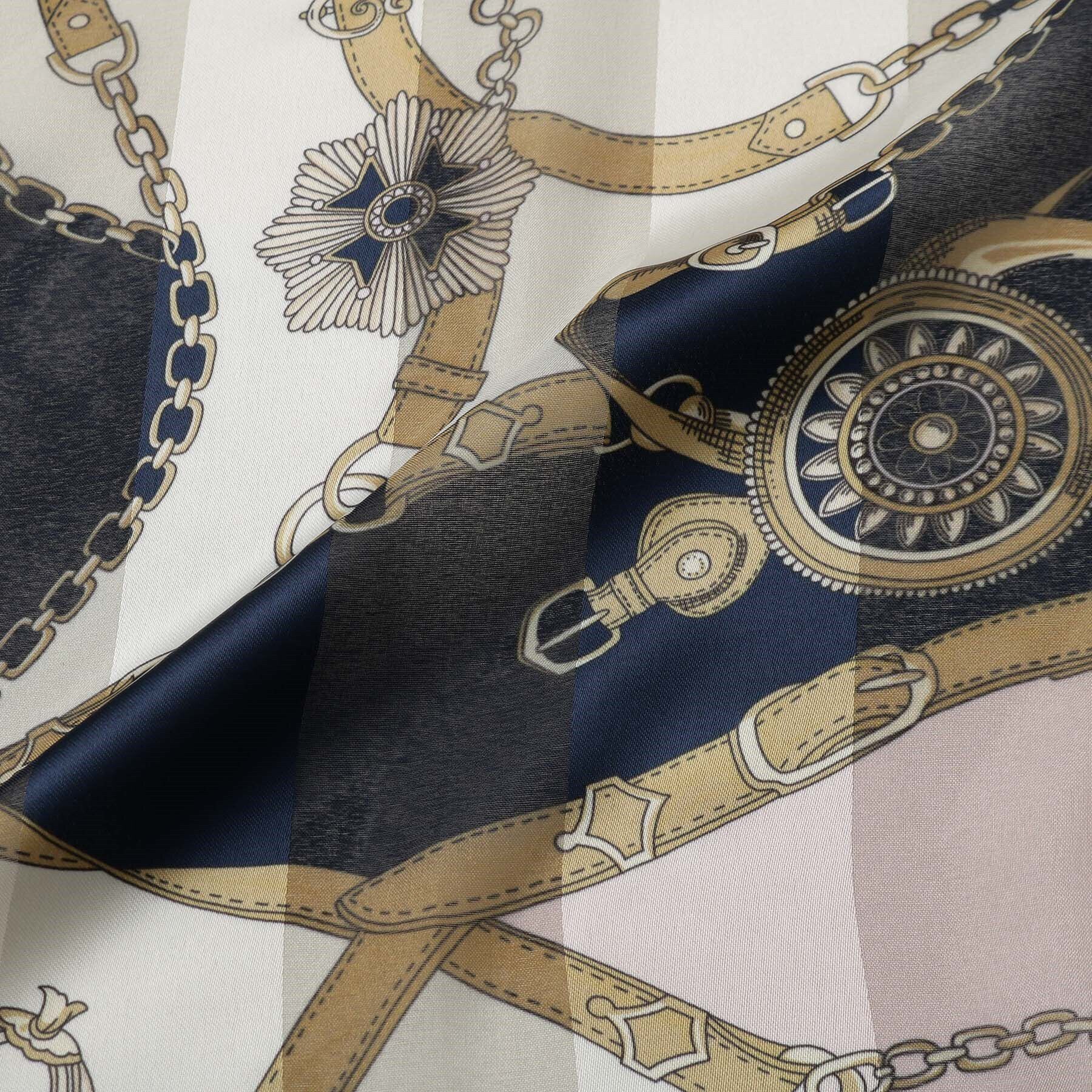 UNTITLED「【手洗い／88cm正方形】シアー素材チェーン柄スカーフ」|バンダナ・スカーフ|