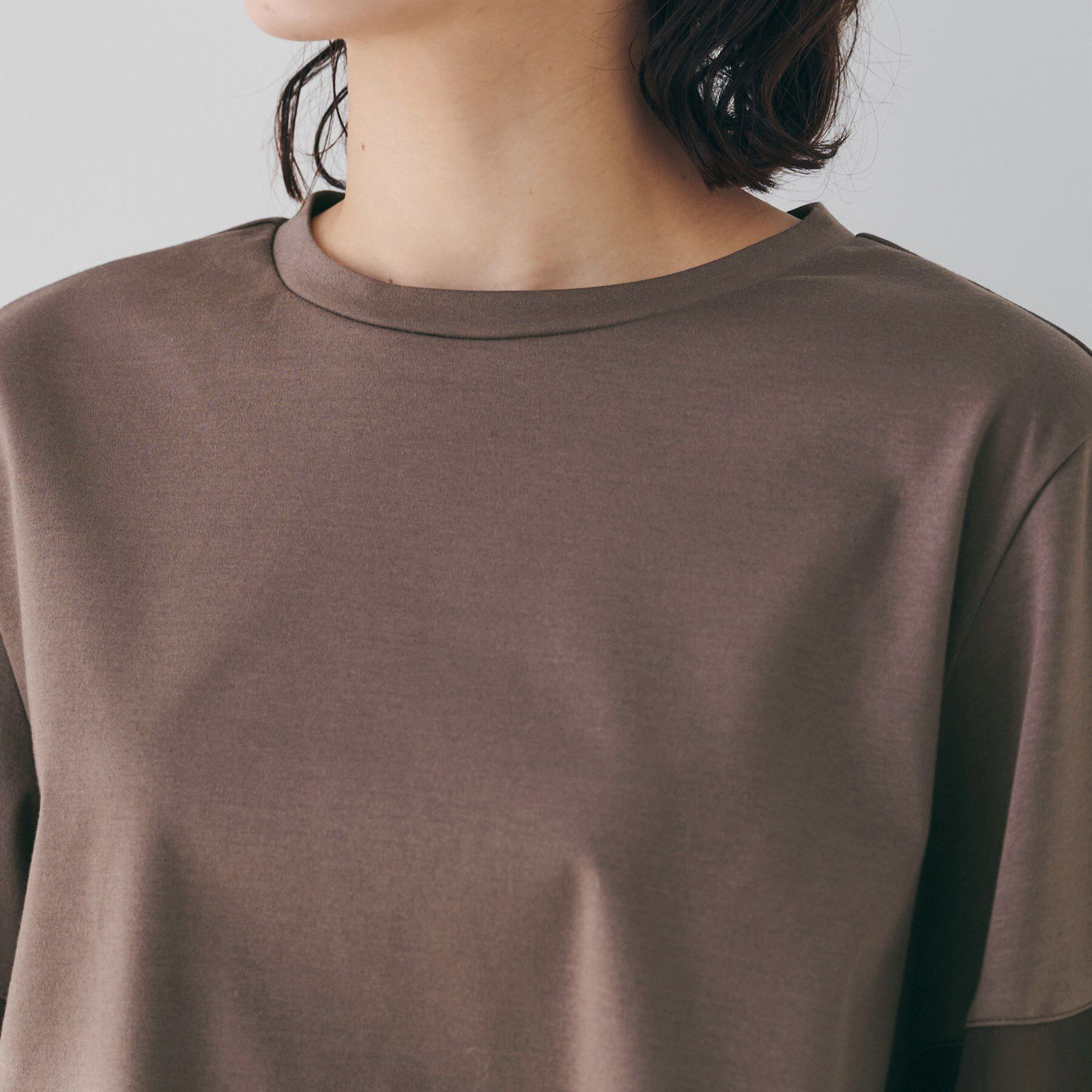 UNTITLED「【二の腕カバー/接触冷感】袖オーガンジープルオーバー」|Tシャツ・カットソー|