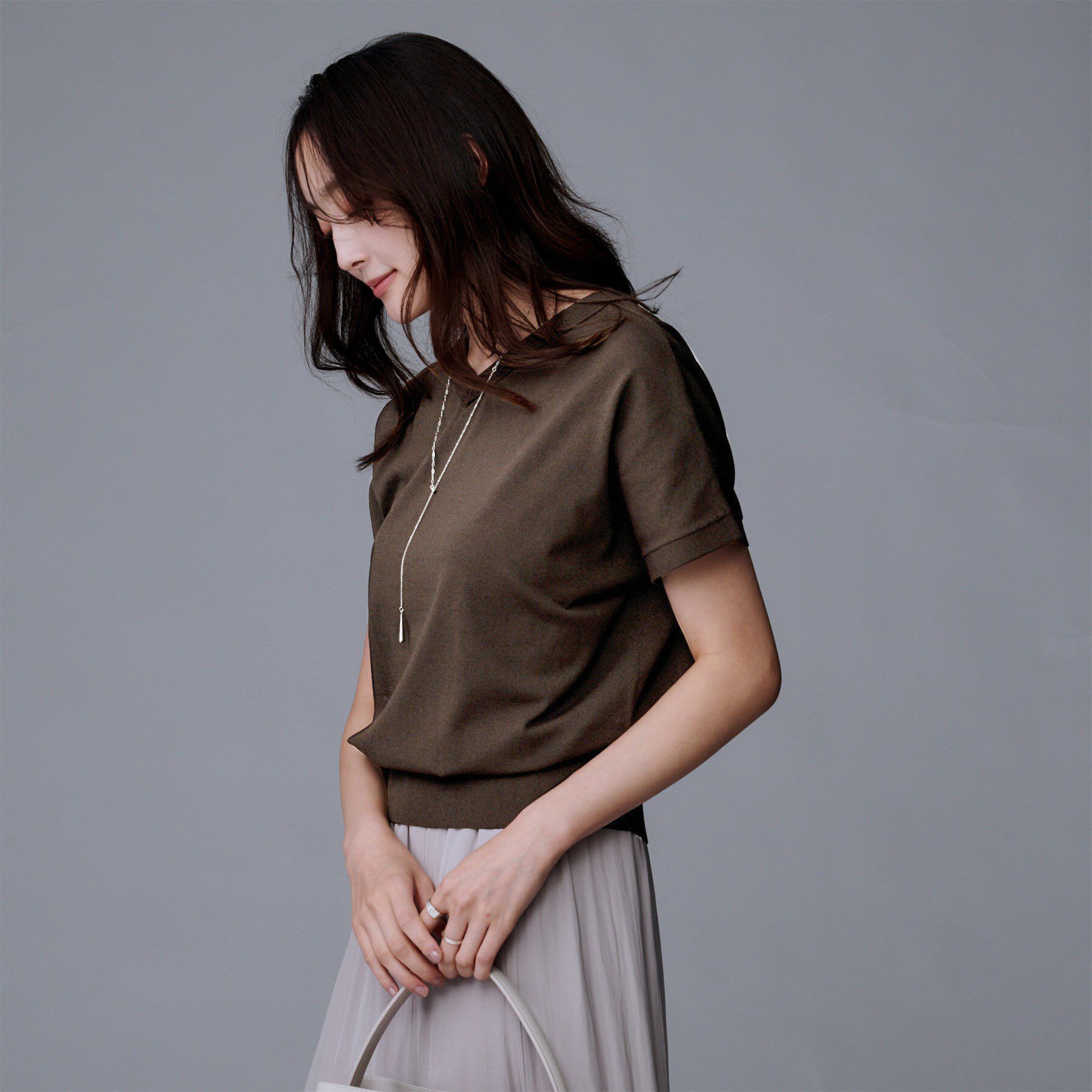 UNTITLED「【洗える/前後2WAY】ネックプルオーバーニット」|ニット・セーター|