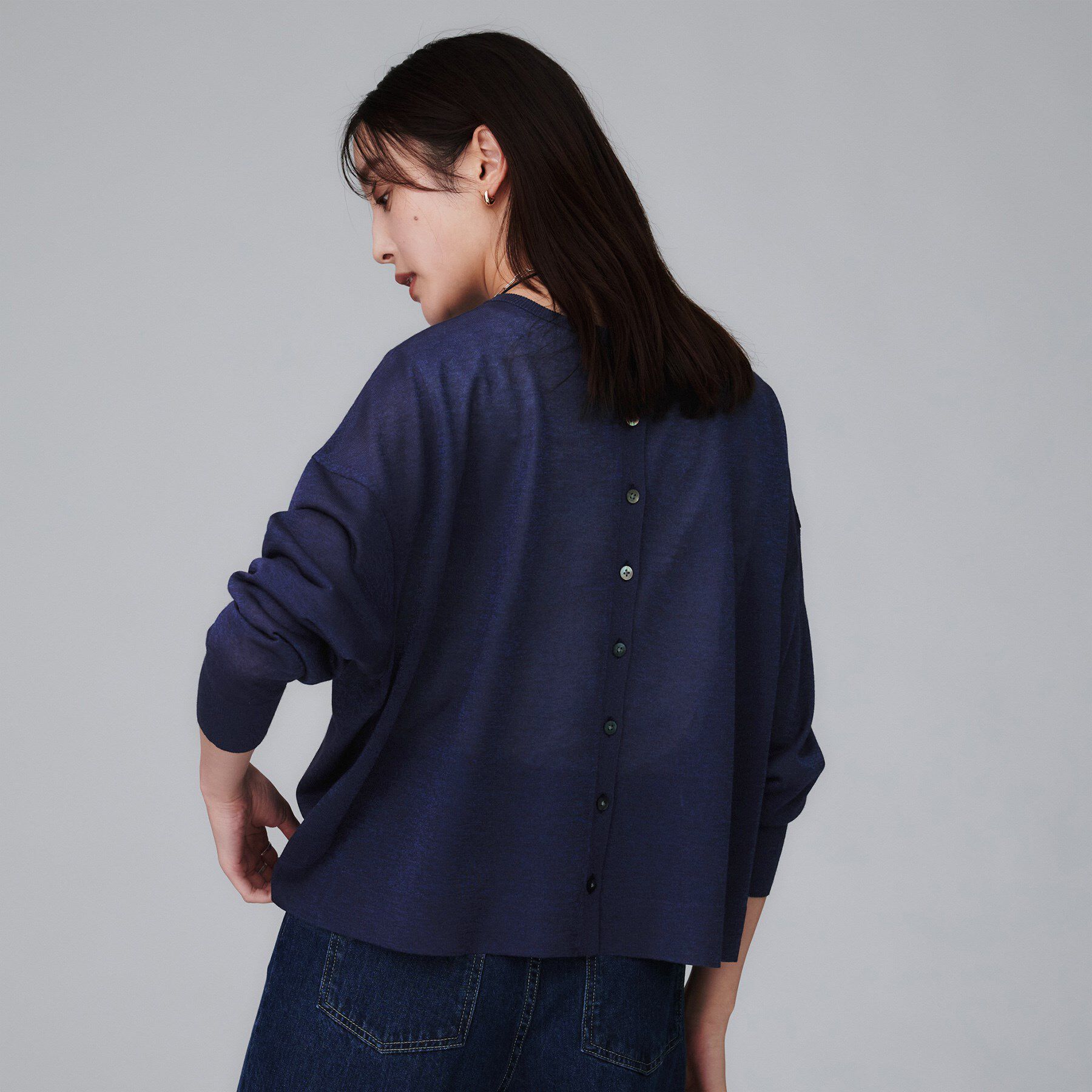 UNTITLED「【前後2WAY/アンサンブル可/ゆったり】シアーカーディガン」|カーディガン|